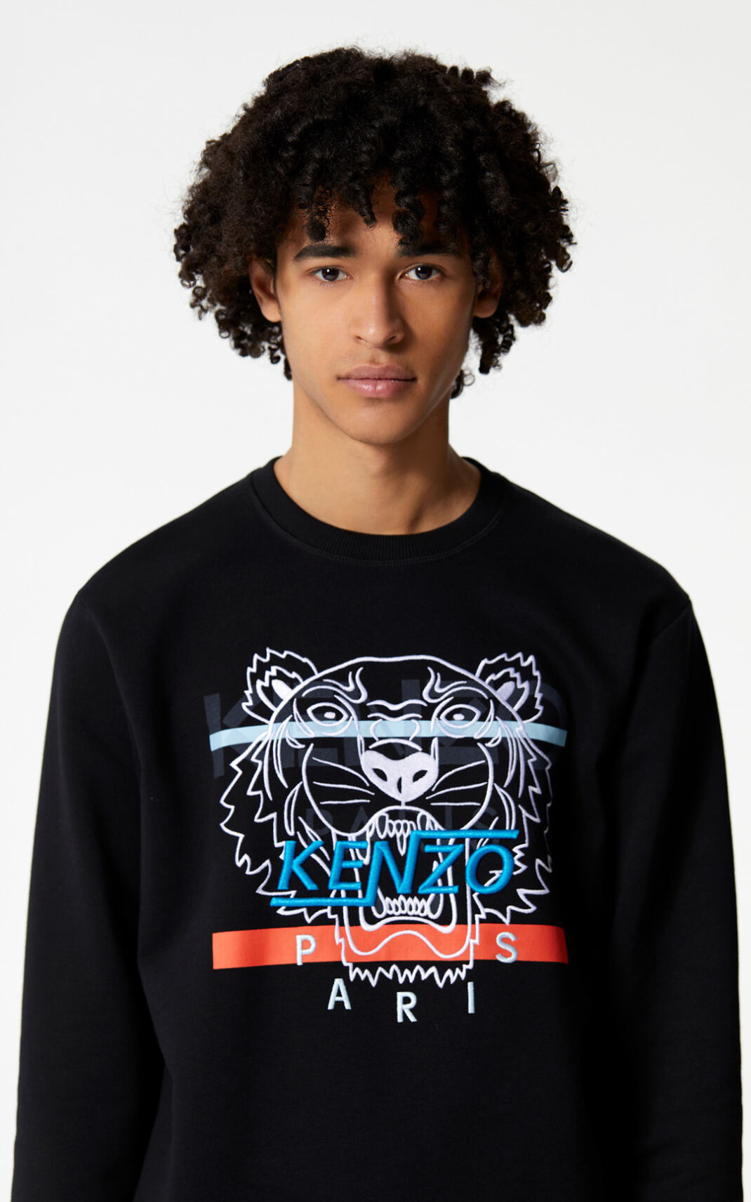 Kenzo Tiger Sudadera Hombre Negras | 1938750-TU